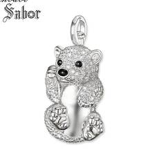 Pendants Cutest Baby Polar Bear Fit Women Romantic silver color Gift Key Chain Jewelry Fit Fashion Necklace thomas 2024 - buy cheap