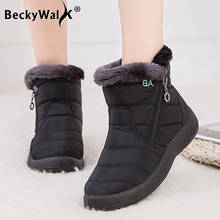 Warm Plush Fur Ankle Boots Women Boots Snow Shoes Women Winter Flat Casual Botas de Mujer Waterproof Female Footwear WSH3725 2024 - buy cheap