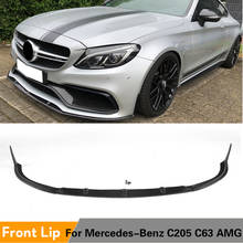 Carbon Fiber Front Bumper Lip Spoiler Splitters for Mercedes-Benz C Class C205 C63 AMG S Coupe 2 Door 2015 - 2018 2024 - buy cheap