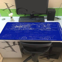 XGZ-alfombrilla de ratón de juego grande, tapete antideslizante para teclado de ordenador de casa, personalizado, con borde de bloqueo negro 2024 - compra barato