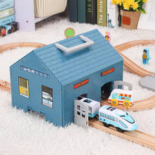 Acessórios para cenário de trem pequeno, caixa de armazenamento multiuso compatível com casa trilho de brinquedo para crianças 2024 - compre barato