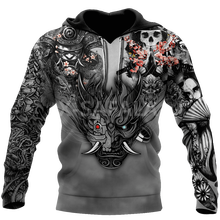 Samurai Oni Mask Tattoo 3D All Print Size XS-7XL Hoodie Man Women Harajuku Outwear Zipper Pullover Sweatshirt Casual Unisex 2024 - buy cheap