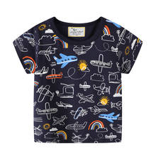 Jumping Meters New Arrival Cartoon Baby Tees Aircrafts Print Cotton Boys T shirts Hot Selling Kids Tops 2024 - buy cheap