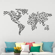 Adhesivos para la pared con mapa del mundo del arte, vinilo impermeable, accesorios de decoración del hogar, decoración de pared moderna, arte artesanal 2024 - compra barato