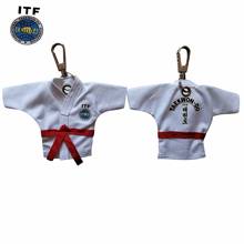 Hot Sale Keychain ITF Taekwondo Uniform Kimono Supplies Cartoon Pendant Taekwondo Sport Gifts Keepsake Key Button key Ring 2024 - buy cheap