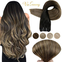 VeSunny Real Hair Weft Bundles Remy Weft Hair Extensions Balayage Weave In Hair Extensions Sew In Hair Extensions 100g  #1b/6/27 2024 - buy cheap