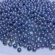 Wholesale Real 6-7mm Salty water South sea Loose Round Shape Pearls DIY Necklace Earrings Bracelet Ring Brooch Accessory 2024 - buy cheap