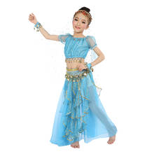 Disfraz de danza del vientre para niños, nuevo estilo, trajes de danza Oriental, ropa de bailarina de vientre, trajes de baile indio para niños, 6 colores 2024 - compra barato