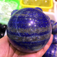 Pedras de cristal lápis-lazúli natural 70-75mm, esfera de esfera, polida, pedra preciosa natural, decoração para casa, presente 2024 - compre barato