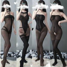 sexy lingerie hot women teddy bodysuit intimate black open crotch sexy underwear porno hose costumes nightgown sleepwear kimino 2024 - buy cheap