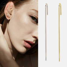 ANDYWEN 925 Sterling Silver Ear Thread Ear Pin Plain Ear Cuff Long EarBar Earring Women 2021 Cuffs Jewelry Luxury Accessories 2024 - buy cheap