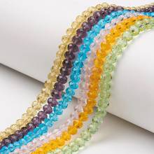 10 Strand Mix Color Faceted Glass Beads 4mm 6mm 8mm For Jewelry making DIY Bracelet Necklace Earring Crafts Decor Accessories 2024 - buy cheap
