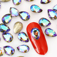 Nail Art Decorations Rhinestone Pointback 4x6mm Size Drop Oval Glass Strass Shiny Color Square Crystals Glue On 2024 - buy cheap