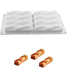8 Cavity Rectangle Silicone Mold Hemp Flowers Cake Mold For Baking Mousse 3D Mould Pan Pastry Cake Tools 2024 - buy cheap