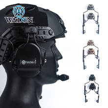 Wadsn tático comtac headsets titular caça de plástico de náilon sordin z-tac suporte de fone de ouvido airsoft capacete rápido adaptador ferroviário 2024 - compre barato