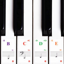 Adesivos para teclado piano transparente, 88/61/54/49, teclado eletrônico, piano, note, símbolo de adesivo para teclas brancas 2024 - compre barato