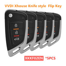 Xhorse-llave de coche remota Universal con 3 botones, herramienta de llave VVDI, VVDI2, XKKF02EN, cuchillo estilo Flip VVDI, 10 unids/lote 2024 - compra barato
