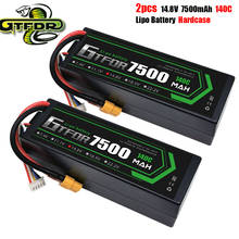 GTFDR 2PCS Lipo Battery 2S 3S 4S 7.4V 11.1v 14.8v 7500mah 140C 280C Graphene for RC 1/8 Buggy Truggy Off-Road Truck Car Boat 2024 - buy cheap