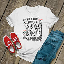 101 Dalmatians Shirt Funny 101 Days of School Dalmatian Dog Teachers Shirts Cute Teachrt T-shirt Tumblr Tops 2024 - buy cheap