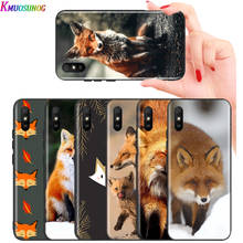 Funda negra de Animal mapache Fox para Xiaomi Redmi K30 Ultra 10X 9C 9A 9 Prime GO K20 8A 8 7A 7 S2 6A 6 5 4X Pro 5G 2024 - compra barato