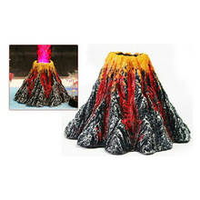 New Fashion Aquarium Volcano Stone Decoration Fish Tank Bubble Volcano Eruption Aquarium Ornament Used With Air Pump Led Light 2024 - buy cheap