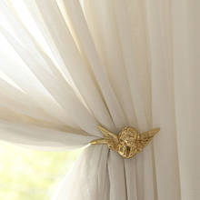 Gancho de cortina feito em latão puro, 2 peças de gancho de cortina para parede, ganchos de decoração para casa 2024 - compre barato
