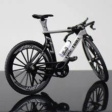 Bicicleta fundida 1/10 escala de metal, modelo de bicicleta mountain bike curvada, coleção de presente para corrida 2024 - compre barato