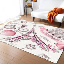 Pink Tower Street Lamp Bicycle Hot Air Balloon Carpets for Bed Room Rugs and Carpets for Home Living Room Household Bedside Rug 2024 - buy cheap