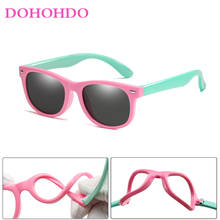 DOHOHDO New Colorful Flexible Kids Sunglasses Polarized Eyewears Children High Quality HD Lens Baby Safety Coating Mirror Shades 2024 - buy cheap