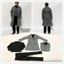 1/6 масштаб мужской одежды костюмы CC307 серое пальто ветровка черные брюки наборы для 12 "фигурку тела куклы 2024 - купить недорого