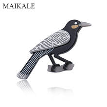 MAIKALE Vintage Acrylic Bird Brooches for Women Acetate Resin Cartoon Animal Brooch Pins Girls Collar Party Accessories Gifts 2024 - buy cheap