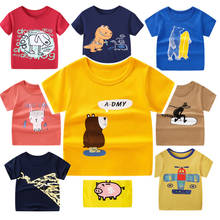 2020 Summer Boys Girls Cartoon Printed T Shirt Short Sleeve Soft Cheap Clothes Baby Fashion Animal Tshirts For 4 6 8 10 12 Years 2024 - buy cheap
