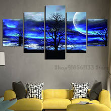 Pintura de diamantes 5d para decoración artística, imagen múltiple de paisaje de Luna Azul, rompecabezas de 5 piezas, mosaico de diamantes, Navidad, GG3923 2024 - compra barato