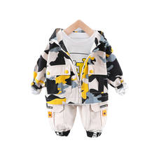 Baby Boys Clothes Cotton Spring Autumn Children T Shirts Camouflage Hooded Pants 3Pcs/sets Infant Kid Fashion Toddler Tracksuits 2024 - buy cheap