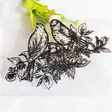 Two Birds Clear Stamps Rubber Silicone Seal for DIY Scrapbooking Card Making Album Decoroation Crafts 2024 - buy cheap