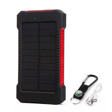 Batería externa portátil para teléfono móvil, Banco de energía Solar con pantalla LED, Cargador rápido, 20000mAh 2024 - compra barato