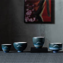 Luwu cerâmica xícara de chá de montanha pintados à mão copo chinês kung fu 2024 - compre barato