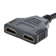 1080P HDMI Puerto macho a 2 hembra 1 en 2 Out divisor Cable adaptador convertidor hogar 2024 - compra barato