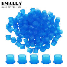 1000PCS Professional Tattoo Ink Cups Blue Plastic Disposable Tattoo Pigment Ink Cups Caps With Base Tattoo Ink Tattoo Supplies 2024 - buy cheap