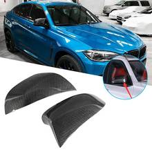 Cubierta de espejo retrovisor de fibra de carbono para coche BMW, reemplazo de cubierta de espejo retrovisor lateral para BMW F15 X5 y F16 X6 para BMW X4 F26 X3 E83 2024 - compra barato
