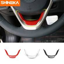 SHINEKA Car Steering Wheel Decoration Cover Trim Stickers Accessories For Jeep Cherokee For Grand Cherokee 2014+ Car Styling 2024 - buy cheap