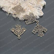 Venta al por mayor de bronce antiguo 27*25mm pendientes colgantes de aleación cuadrada de cabeza colgantes de joyería de moda DIY 20 piezas (JM217) 2024 - compra barato