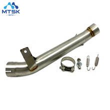 Motorbike  Exhaust Muffler Engine Middle Link Slip On Round Pipe For Kawasaki ZX10R ZX 10R 2011 2012 2013 2014 2015 2016 2017 2024 - buy cheap