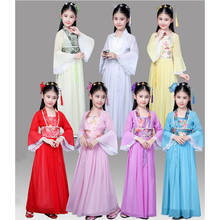 Hanfu Ancient Chinese Traditional Costume Girl Stage Dance Performance Dress Woman Folk Fairy Outfit Tangsuit for Kid Gift 2024 - buy cheap