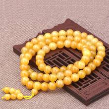 8mm Admirable Golden Jade Bangle hanging mala Bead Bracelet gemstone prayer Amulet 2024 - buy cheap