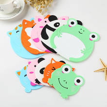 1Pcs Hot Sale Silicone Candy Color Cute Cartoon Animals Coasters Frog Panda Antiskid insulation Drink Coaster Cup Mat Posavasos 2024 - buy cheap