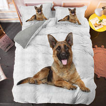 Funny Pet Dog Bedding Sets Animal Printing Comforter Duvet Cover Set Single Double King Queen Size Bedclothes Drop Shipping 2024 - buy cheap