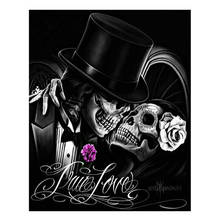 Full Square/Round Drill 5D DIY Diamond Painting "Skull Love" 3D Rhinestone Embroidery Cross Stitch 5D Home Decor Gift 2024 - buy cheap