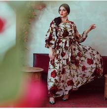 Абаи Дубай Турция мусульманское длинное платье ислама размера плюс одежда платья Абайи для женщин Robe Femme Туника Vestidos Largos F2745 2024 - купить недорого
