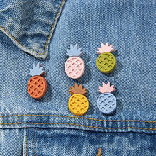 Broche colorido de cereza, piña, fresa, fruta, esmalte de resina, Cactus, seta, zanahoria, planta, alfileres para abrigo, joyería, 5 unids/set por juego 2024 - compra barato